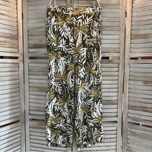 Old Navy Tropical Print Cropped Ankle Pants